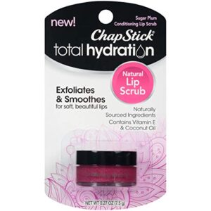 chapstick total hydration sugar plum flavor conditioning lip scrub and lip exfoliator jar – 0.27 oz