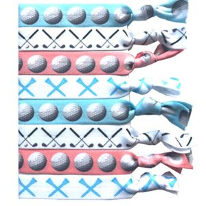 8 Piece Golf Gift Hair Ties - Golf Gifts for Men, Golf Accessories for Men Prime, Golfing gifts for Men, Gifts for Golfers, Golf Gifts for Women, Gifts for a Golfer