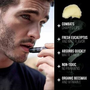 Organic Lip Balm for Men, Mens Chapstick Organic, Mens Lip Balm, Natural Chapstick for Men, Organic Chapstick Mint Lip Balm, Peppermint Lip Balm, All Natural Men's Lip Balm Chap Stick, Lip Therapy