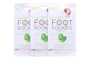 spalife invigorating spearmint & tea tree oil foot sockies (3 ct)