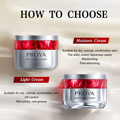 PROYA Skincare Collagen Peptides Face Moisturizer 2.0, Day and Night Face Cream for Oily Skin, Anti-Aging Face Neck Chest Moisturizer to Smooth Skin and Reduce Wrinkles 1.8 oz