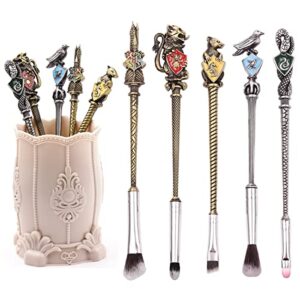 【2 color options】metal wand gifts makeup brushes set wi-zard wand makeup brushes set make up brushes for women – brushes holder pot not included