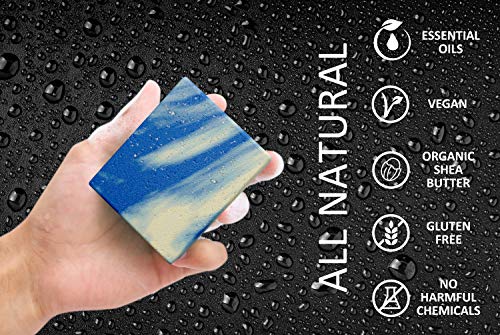 NATURAL AMERICAN SOLDIER Men’s Bar Soap – 100% All Natural, Masculine Scents, Essential Oils, Organic Shea Butter, No Harmful Chemicals – (6pk) Natural Soap Bars for Men - Made in USA - Man Soap, 5 oz