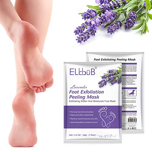 Foot Peel Mask -(3PACK) Exfoliating Foot Peel Mask, Peel Away Calluses & Dead Skin, Baby Soft Smooth Touch Feet-Men Women (lavender)