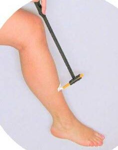 Razor Extender/Extension handle patented to hold multiple size or style razor. Made in USA. Good for limited mobility or during pregnancy.