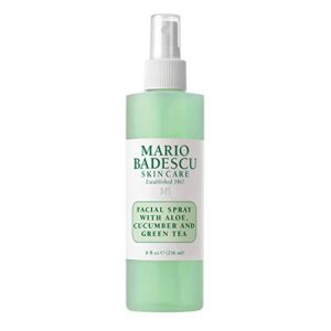 mario badescu facial spray with aloe, cucumber and green tea for all skin types | face mist that hydrates & invigorates | 8 fl oz