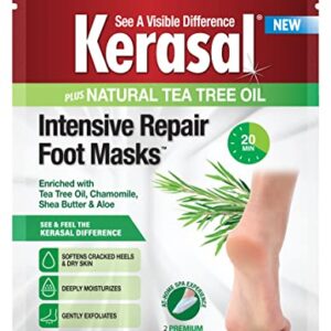 Kerasal Intensive Repair Foot Mask Foot Mask for Cracked Heels and Dry Feet, Single ( Pair), 1 Count