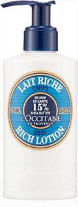 l’occitane moisturizing 15% shea butter body rich lotion | nourish and comfort | protects skin from dryness | 8.4 fl oz