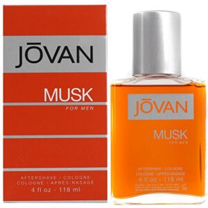 jovan musk by jovan for men – 4 oz after shave cologne