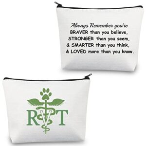 rvt registered veterinary technician gifts makeup bag vet tech gifts rvt graduation gifts thank you gift cosmetic zipper bag (rvt gifts makeup bag)