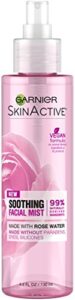 garnier skinactive facial mist spray with rose water, 4.4 fl oz (pack of 1)