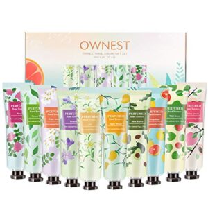 ownest 10 pack fruits extract fragrance hand cream, moisturizing hand care cream travel gift set,for men and women-30ml