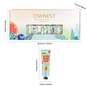 Ownest 10 Pack Fruits Extract Fragrance Hand Cream, Moisturizing Hand Care Cream Travel Gift Set,For Men And Women-30ml