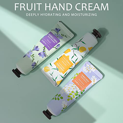 Ownest 10 Pack Fruits Extract Fragrance Hand Cream, Moisturizing Hand Care Cream Travel Gift Set,For Men And Women-30ml