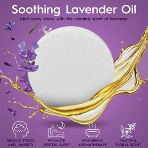 HealthBook Lavender Shower Steamer for Aromatherapy Shower - Shower Bombs for Sinus Relief - Nighttime Shower Tablets with Natural Essential Oil for - 10 Pack - Calm Shower Steamers for Women & Men