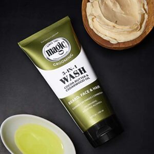 Softsheen-Carson Magic Beard Wash 3 in 1 Cleanses and Conditions for Face, Beard and Hair, with Cocoa and Shea Butters, 6.8 fl oz