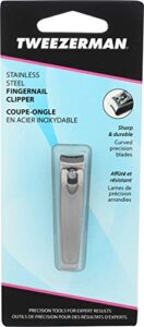 tweezerman stainless steel finger nail clipper, 1 ea