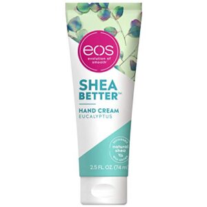 eos Shea Better Hand Cream - Eucalyptus Natural Shea Butter Hand Lotion and Skin Care 24 Hour Hydration with Shea Butter & Oil 2.5 oz