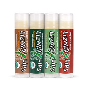 lizard lips usda certified organic – 4 flavor variety pack