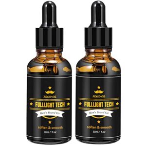 2 pack beard oil for men growth 100% natural argan oil,jojoba oil leave in conditioner softener for mustache grooming moisturizing