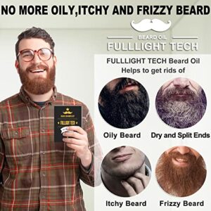 2 Pack Beard Oil for Men Growth 100% Natural Argan Oil,Jojoba Oil Leave in Conditioner Softener for Mustache Grooming Moisturizing