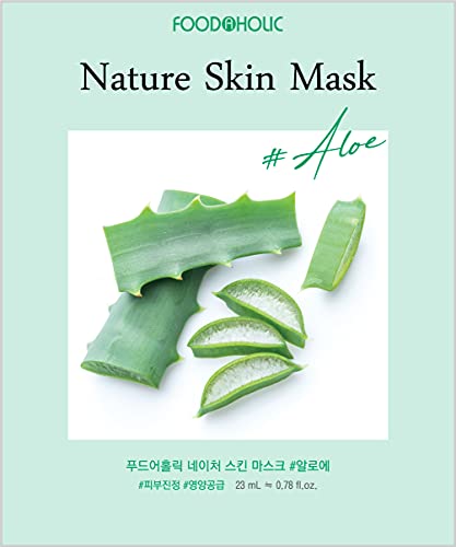 [ Nature Skin ] 100 Combo Pack Face Sheet Mask, Nude Sheet with Release Paper, Premium Quality Korean Facial Sheet Mask (10 x 10 Types : Aloe, Blueberry, Collagen, Cucumber, Green-Tea, Pearl, Rose, Royal-Jelly, Tea-Tree, Vitamin) FOODAHOLIC