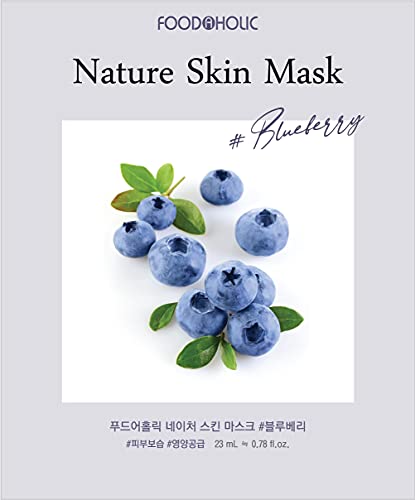 [ Nature Skin ] 100 Combo Pack Face Sheet Mask, Nude Sheet with Release Paper, Premium Quality Korean Facial Sheet Mask (10 x 10 Types : Aloe, Blueberry, Collagen, Cucumber, Green-Tea, Pearl, Rose, Royal-Jelly, Tea-Tree, Vitamin) FOODAHOLIC