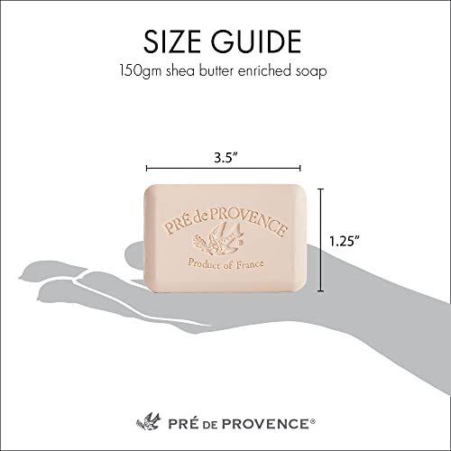 Pre de Provence Artisanal Soap Bar, Natural French Skincare, Enriched with Organic Shea Butter, Quad Milled for Rich, Smooth & Moisturizing Lather, Cashmere Woods, 5.3 Ounce