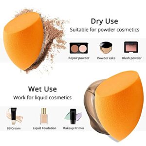 BEAKEY Makeup Sponge, 10 Pcs Latex-free and Vegan Beauty Sponge, Make up Sponge for Face Cream, Liquid Foundation & Powder Application
