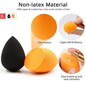 BEAKEY Makeup Sponge, 10 Pcs Latex-free and Vegan Beauty Sponge, Make up Sponge for Face Cream, Liquid Foundation & Powder Application