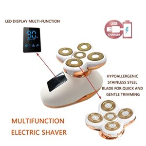 Painless Electric Razor for Women, Rechargeable Waterproof Electric Shaver, Cordless Hair Remover for Legs Face Lips Bikini Body Trimmer