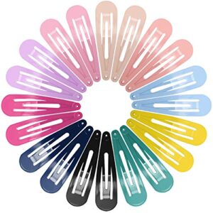 snap hair clips for women girls, funtopia 40 pcs 7cm / 2.8 inch long no slip metal hair clips snap hair barrettes hairpins for thick hair (mixed color)