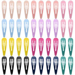 Snap Hair Clips for Women Girls, Funtopia 40 Pcs 7cm / 2.8 Inch Long No Slip Metal Hair Clips Snap Hair Barrettes Hairpins for Thick Hair (Mixed color)