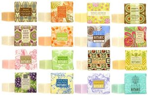 greenwich bay trading company soap sampler 16 pack of 1.9oz bars – bundle 16 items