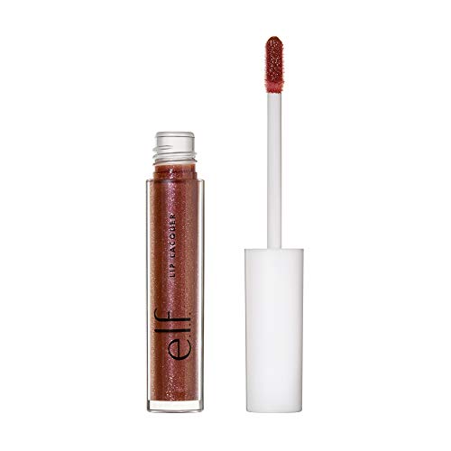 e.l.f. Lip Lacquer, Nourishing, Non-Sticky Ultra-Shine Lip Gloss With Sheer Color, Infused With Vitamins A & E, Vegan & Cruelty-Free, Love Bite