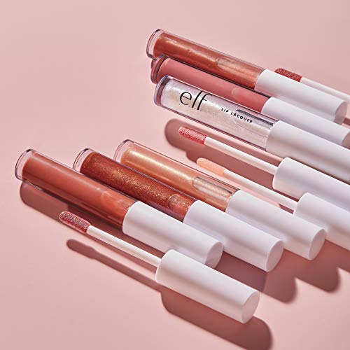 e.l.f. Lip Lacquer, Nourishing, Non-Sticky Ultra-Shine Lip Gloss With Sheer Color, Infused With Vitamins A & E, Vegan & Cruelty-Free, Love Bite