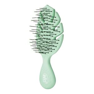 Wet Brush Go Green Mini Detangler, Green - Detangling Travel Hair Brush - Ultra-Soft IntelliFlex Bristles Glide Through Tangles & Gently Loosens Knots While Minimizing Pain, Split Ends & Breakage