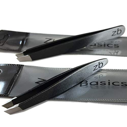 Zizzili Basics Tweezer Set - Limited Edition Ombre - Classic + Mini Slant - Best Tweezers for Eyebrow, Facial Hair Removal and your Precision Needs