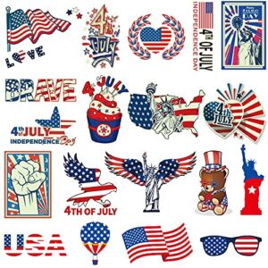 Ooopsiun 4th of July Temporary Tattoos - 11 Sheets Patriotic Temporary Tattoos American Flag Independence Day Tattoos