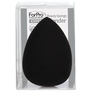 forpro expert beauty sponge blender, premium makeup sponge, latex-free, 100% vegan & cruelty-free, black