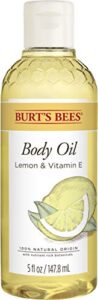 burt’s bees skin care easter basket stuffers, body oil with lemon and vitamin e, 100% natural, 5 ounce (packaging may vary)