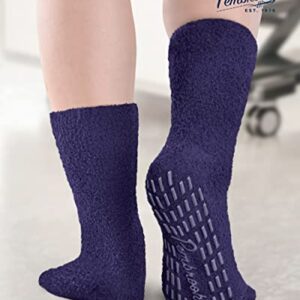 Pembrook Moisturizing Spa Socks Aloe Infused | 2-Pair | Fuzzy Non Skid Gel Sleeping Socks