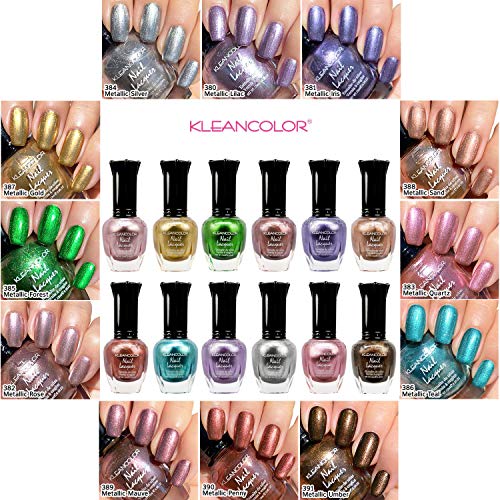 Kleancolor Nail Polish - Awesome METALLIC Full Size Lacquer Lot of 12-pc Set Body Care / Beauty Care / Bodycare