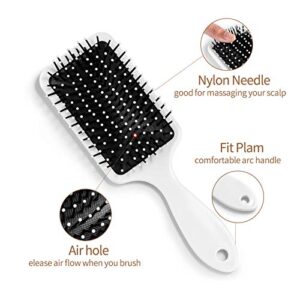 I Love Soccer Hair Brush For Wet & Dry Hair Air Cushion Comb Detangling Brush Massage Scalp Hairbrush For All Hair Types - For Women, Girls, Men