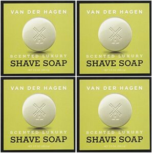 van der hagen men’s luxury scented shave soap, 3.5 ounce (pack of 4)