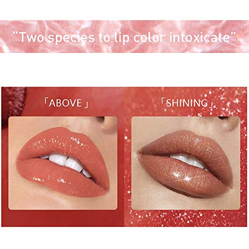 MAEPEOR Shiny Glossy Lipgloss Set 8PCS Non-Sticky Moisturizing Lip Gloss Long-lasting High Shine & Shimmer Liquid Lipstick for Girls and Women (Shiny Glossy, 8PCS-A)