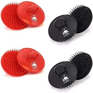 g.b.s hair brush massager shampoo hair scalp soft dandruff cleaning shower massager 4 pack for men women kids the best invigorating head scrubber! christmas day gift birthday gift father’s day