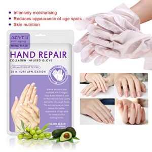 Hand Peel Mask 5 Pack, Moisturizing Gloves, Exfoliating Hand Peeling Mask, Hand Mask, Moisture Enhancing Gloves for Dry Hands, Repair Rough Skin Remove Dead Skin for Women or Men