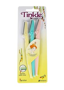 dorco tinkle eyebrow shaper, 3 count (pack of 1)