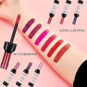 ZODENIS 5 Colors Wine Lip Tint, Wine Lipstick, Matte Lipgloss Set